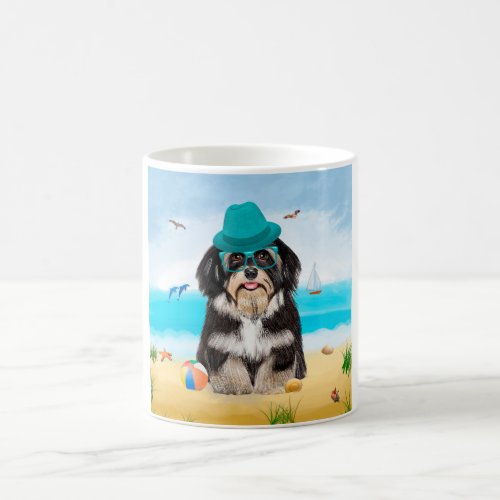 Havanese Dog on Beach Coffee Mug