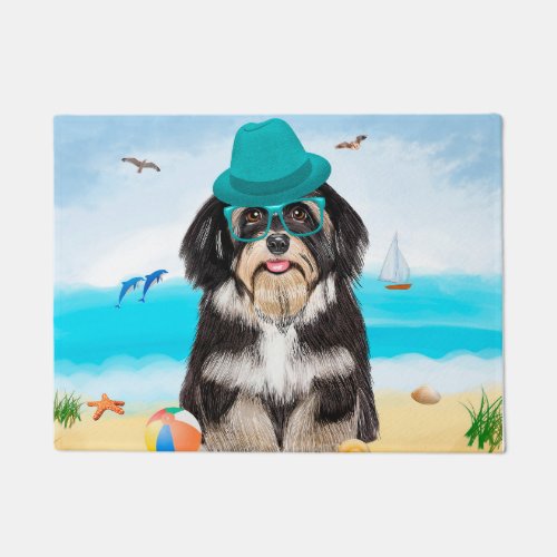 Havanese Dog on Beach Doormat