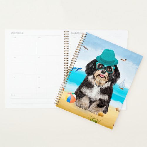 Havanese Dog on Beach Planner