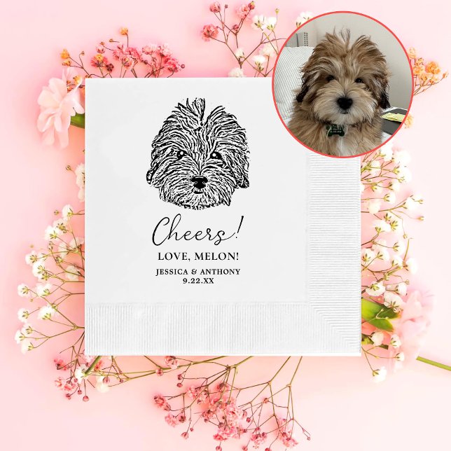 Havanese Dog Personalized Cheers Napkins (Creator Uploaded)