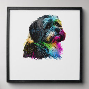 Havanese Dog Pop Art Design Havanese Lovers Peel And Stick Photo Tile
