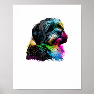 Havanese Dog Pop Art Design Havanese Lovers  Poster