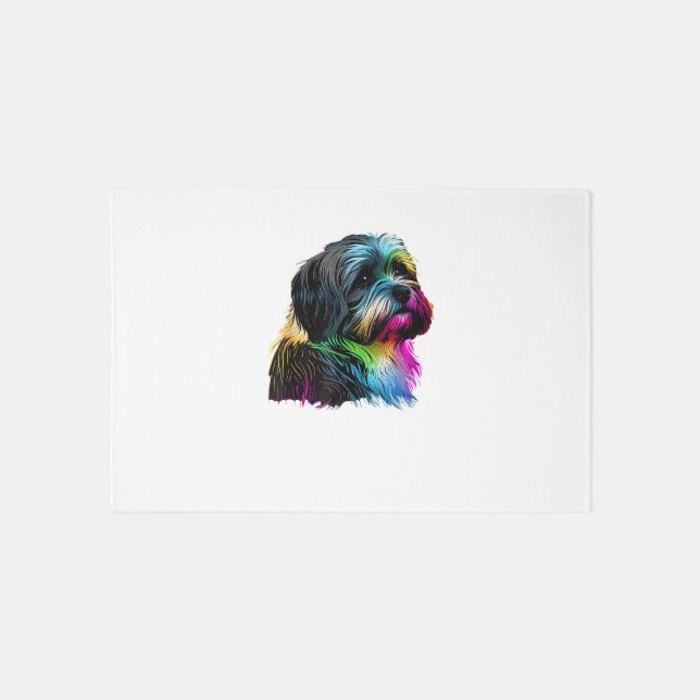 Havanese Dog Pop Art Design Havanese Lovers  Rug (Front)