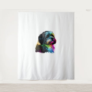 Havanese Dog Pop Art Design Havanese Lovers Tapestry