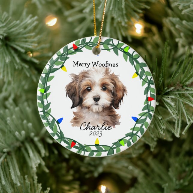 Havanese Dog/Puppy Adorable Christmas Ornament (Tree)