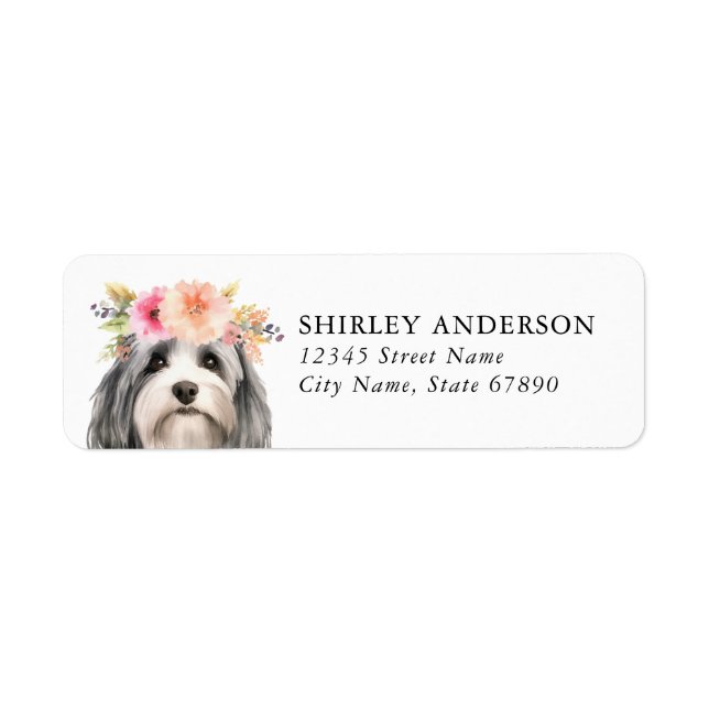 Havanese Dog Return Address Labels (Front)
