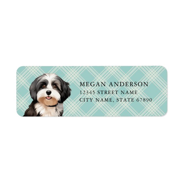 Havanese Dog Return Address Labels (Front)