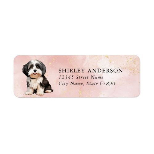 Havanese Dog Return Address Labels