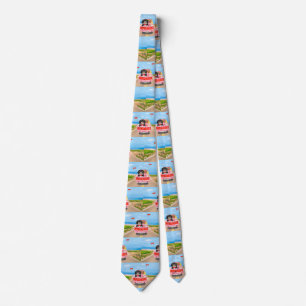 Havanese Dog Valentine's Day Truck  Neck Tie