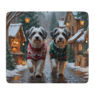Havanese Dogs Christmas Snow Holiday Cutting Board