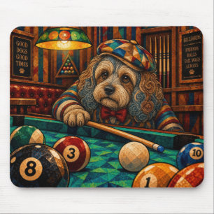 Havanese, Geometric Mosaic Mouse Pad