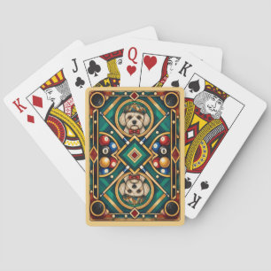 Havanese, Geometric Mosaic Poker Cards