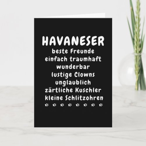 HAVANESE GIFT QUOTE LOVE CARD