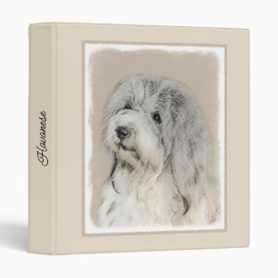 Havanese (Gold Sable) Painting - Original Dog Art 3 Ring Binder