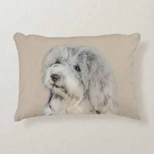 Havanese (Gold Sable) Painting - Original Dog Art Accent Pillow