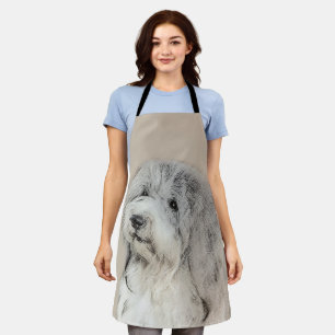 Havanese (Gold Sable) Painting - Original Dog Art Apron