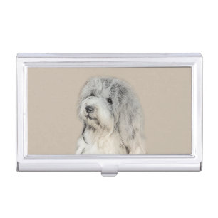 Havanese (Gold Sable) Painting - Original Dog Art Business Card Case
