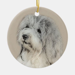 Havanese (Gold Sable) Painting - Original Dog Art Ceramic Ornament