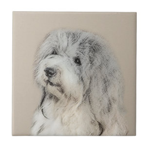 Havanese (Gold Sable) Painting - Original Dog Art Ceramic Tile