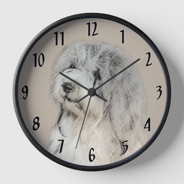 Havanese (Gold Sable) Painting - Original Dog Art Clock (Front)