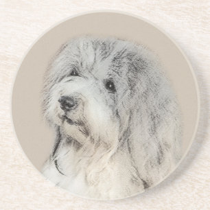 Havanese (Gold Sable) Painting - Original Dog Art Coaster