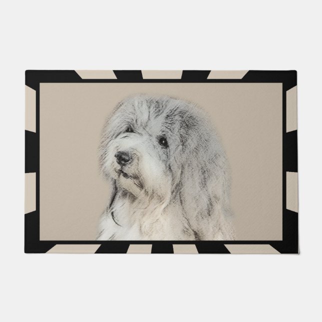 Havanese (Gold Sable) Painting - Original Dog Art Doormat (Front)