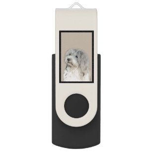 Havanese (Gold Sable) Painting - Original Dog Art Flash Drive