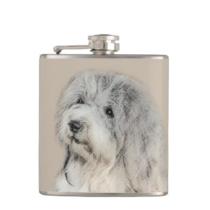Havanese (Gold Sable) Painting - Original Dog Art Flask