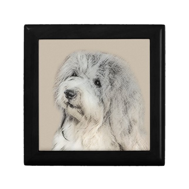 Havanese (Gold Sable) Painting - Original Dog Art Keepsake Box (Front)