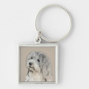 Havanese (Gold Sable) Painting - Original Dog Art Keychain