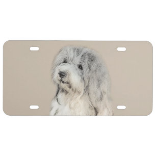 Havanese (Gold Sable) Painting - Original Dog Art License Plate