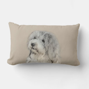 Havanese (Gold Sable) Painting - Original Dog Art Lumbar Pillow