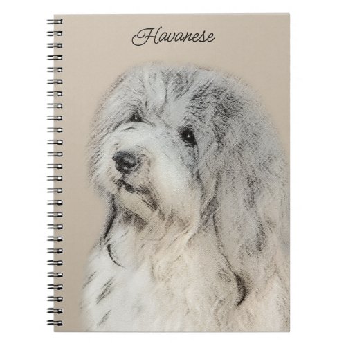 Havanese Gold Sable Painting _ Original Dog Art Notebook