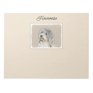 Havanese (Gold Sable) Painting - Original Dog Art Notepad