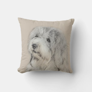 Havanese (Gold Sable) Painting - Original Dog Art Outdoor Pillow