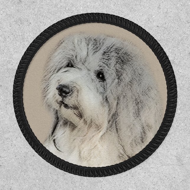 Havanese (Gold Sable) Painting - Original Dog Art Patch (Front)