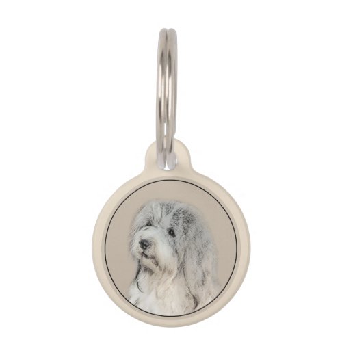 Havanese Gold Sable Painting _ Original Dog Art Pet ID Tag