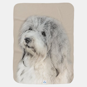 Havanese (Gold Sable) Painting - Original Dog Art Receiving Blanket
