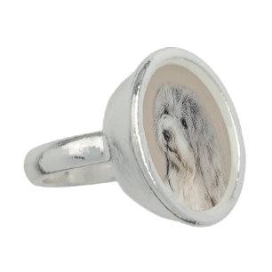 Havanese (Gold Sable) Painting - Original Dog Art Ring
