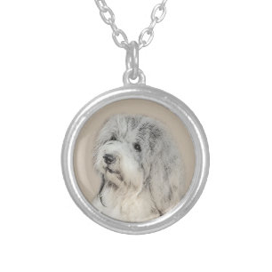 Havanese (Gold Sable) Painting - Original Dog Art Silver Plated Necklace