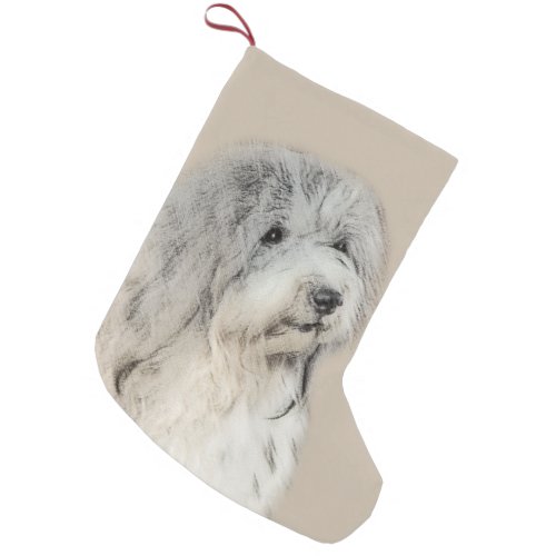 Havanese Gold Sable Painting _ Original Dog Art Small Christmas Stocking