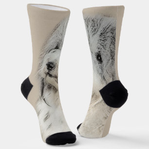 Havanese (Gold Sable) Painting - Original Dog Art Socks