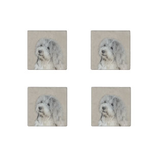 Havanese (Gold Sable) Painting - Original Dog Art Stone Magnet