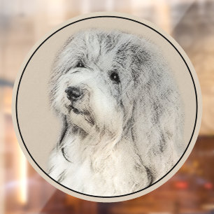 Havanese (Gold Sable) Painting - Original Dog Art Window Cling