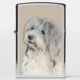 Havanese (Gold Sable) Painting - Original Dog Art Zippo Lighter