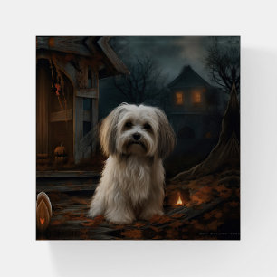 Havanese Halloween Scary Paperweight