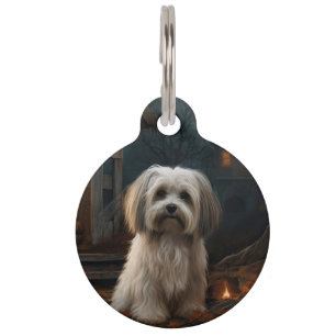 Havanese Halloween Scary Pet ID Tag