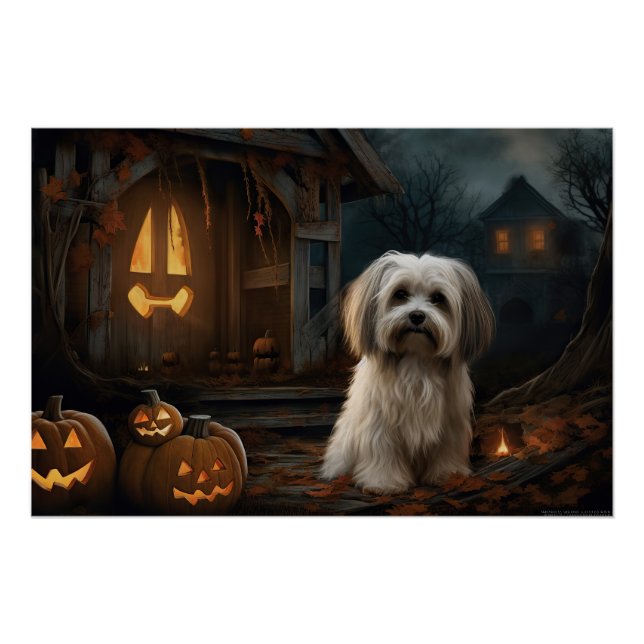 Havanese Halloween Scary Poster (Front)