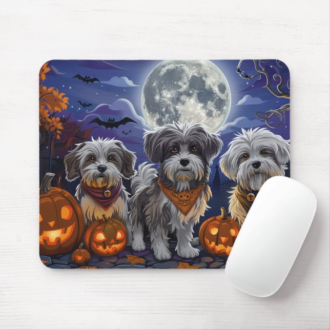 Havanese Halloween Spooky Mouse Pad (With Mouse)