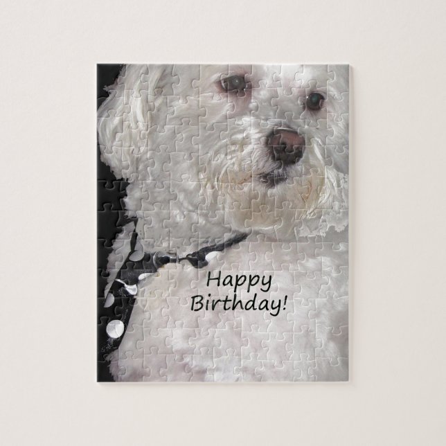 Havanese Happy Birthday Jigsaw Puzzle (Vertical)